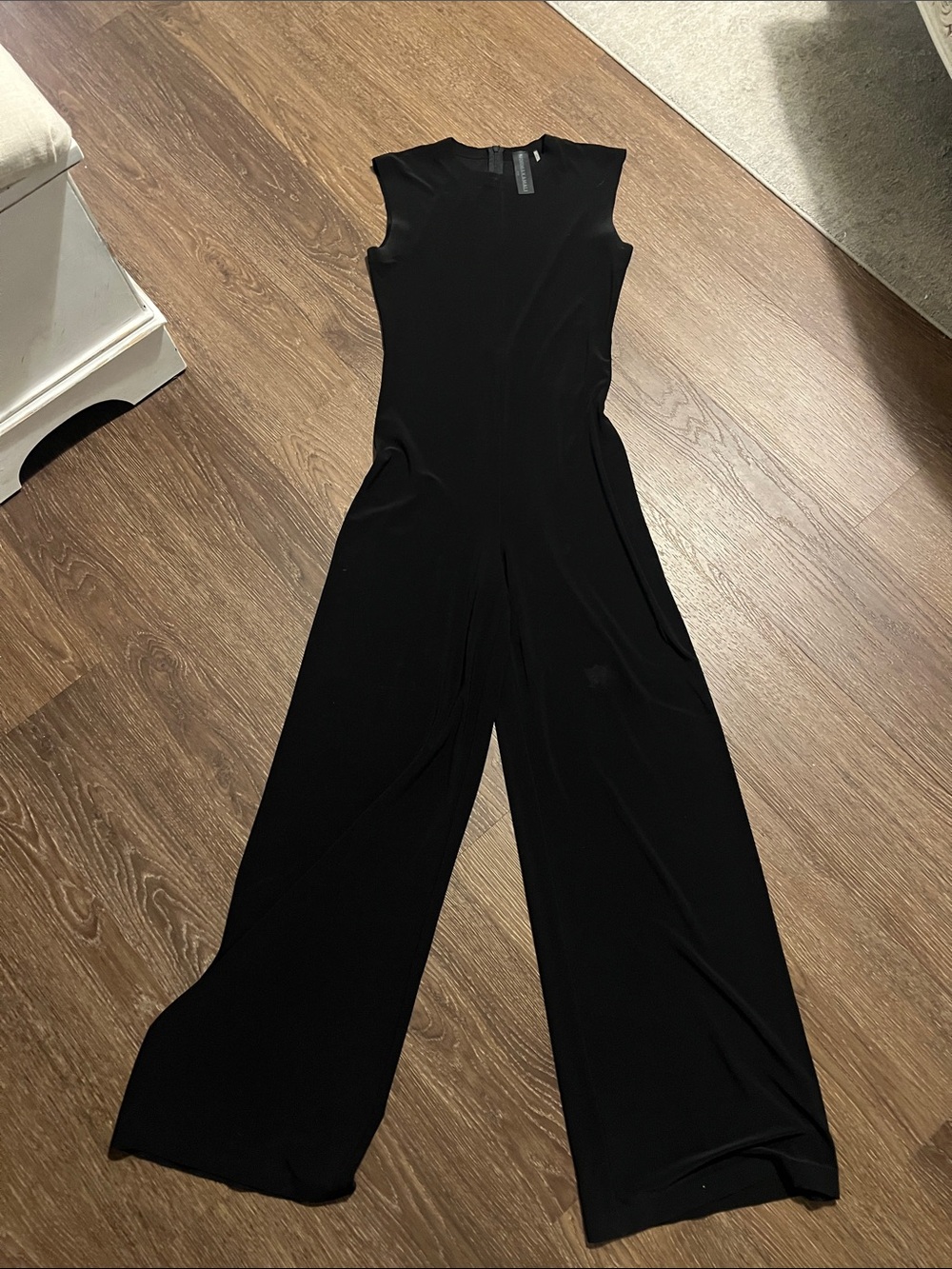 Norma Kamali Black Sleeveless Wide-Leg Jumpsuit